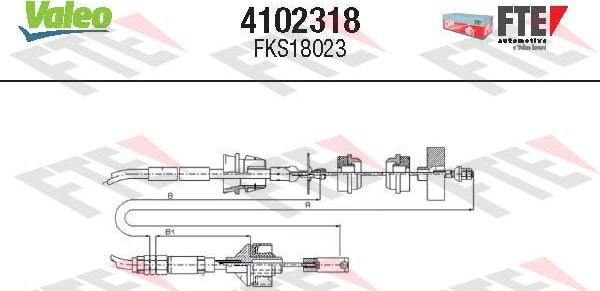 Valeo 4102318 - Трос, управління зчепленням avtolavka.club