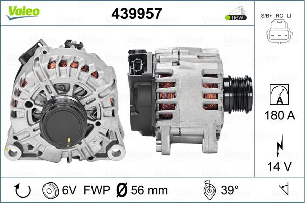 Valeo 439957 - Генератор avtolavka.club