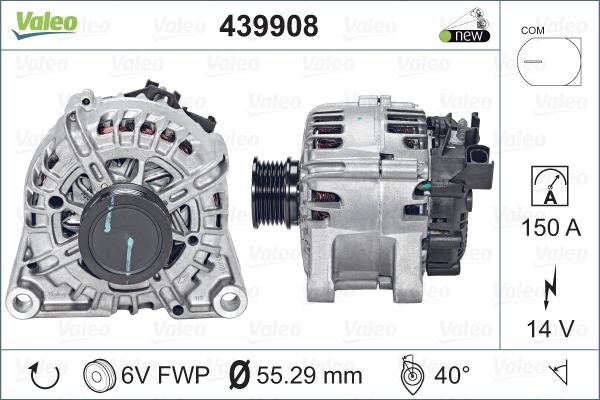 Valeo 439908 - Генератор avtolavka.club