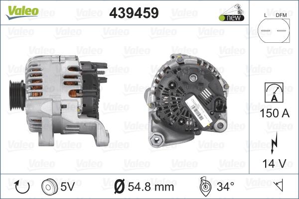 Valeo 439459 - Генератор avtolavka.club