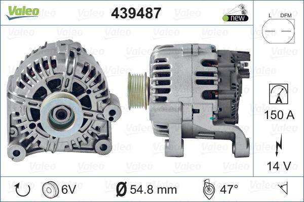 Valeo 439487 - Генератор avtolavka.club