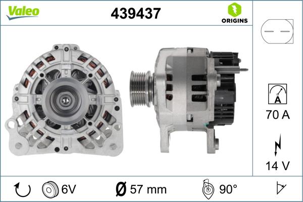 Valeo 439437 - Генератор avtolavka.club