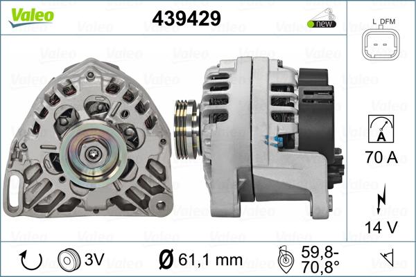 Valeo 439429 - Генератор avtolavka.club