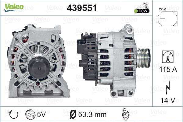 Valeo 439551 - Генератор avtolavka.club