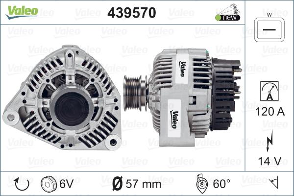 Valeo 439570 - Генератор avtolavka.club