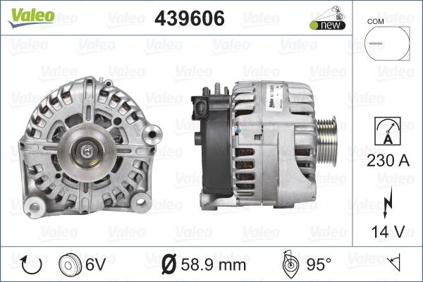 Valeo 439606 - Генератор avtolavka.club