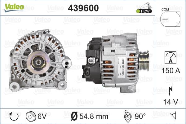 Valeo 439600 - Генератор avtolavka.club