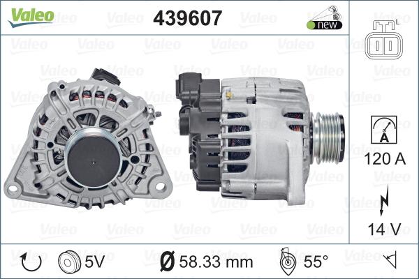 Valeo 439 607 - Генератор avtolavka.club