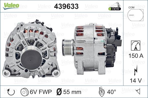 Valeo 439633 - Генератор avtolavka.club