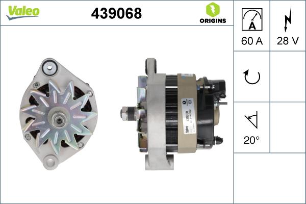 Valeo 439068 - Генератор avtolavka.club