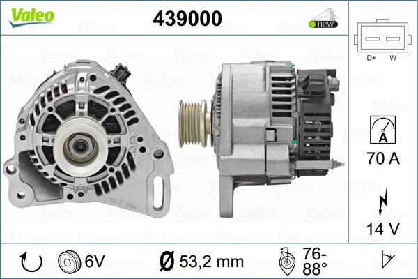 Valeo 439000 - Генератор avtolavka.club