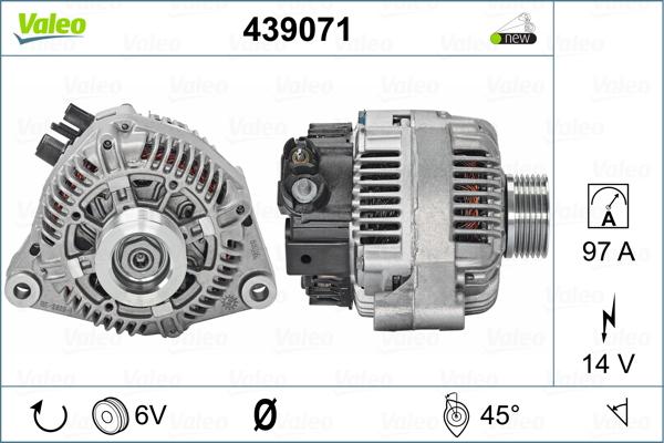 Valeo 439071 - Генератор avtolavka.club