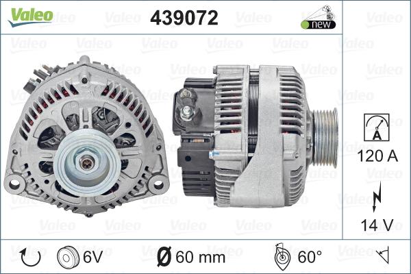 Valeo 439072 - Генератор avtolavka.club