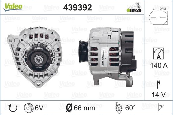 Valeo 439392 - Генератор avtolavka.club