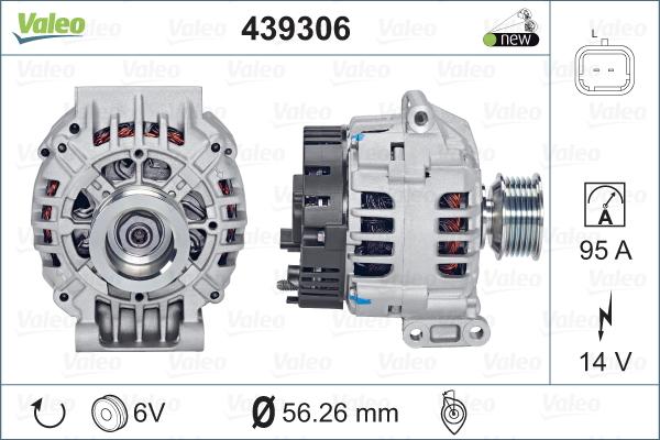 Valeo 439306 - Генератор avtolavka.club