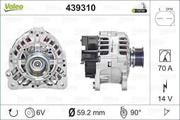 Valeo 439310 - Генератор avtolavka.club