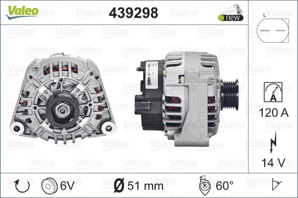 Valeo 439298 - Генератор avtolavka.club