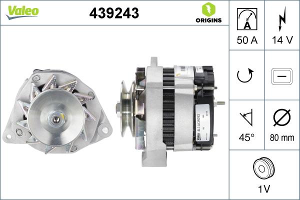 Valeo 439243 - Генератор avtolavka.club