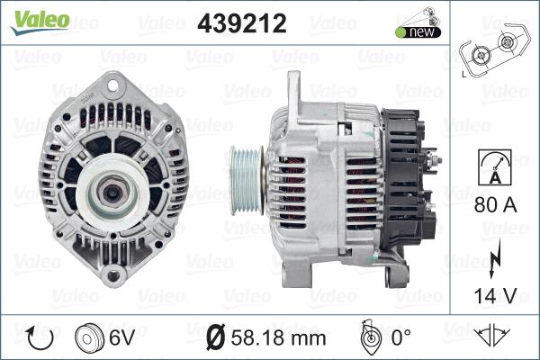 Valeo 439212 - Генератор avtolavka.club