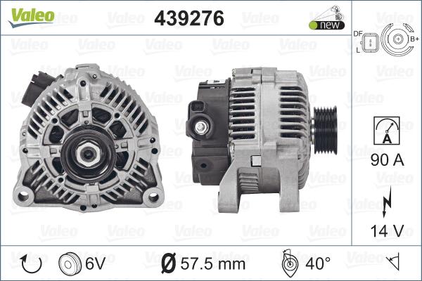 Valeo 439276 - Генератор avtolavka.club