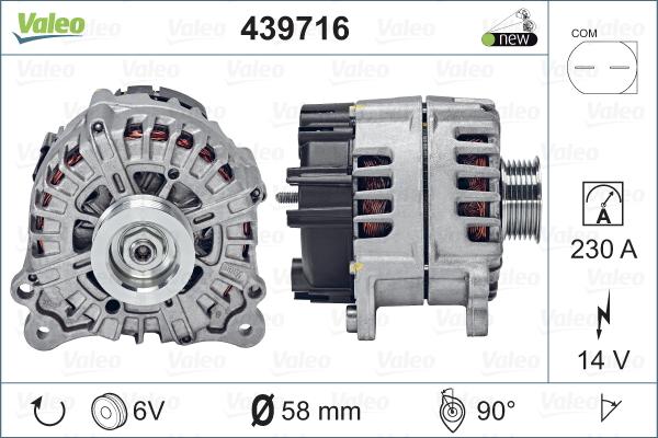 Valeo 439716 - Генератор avtolavka.club