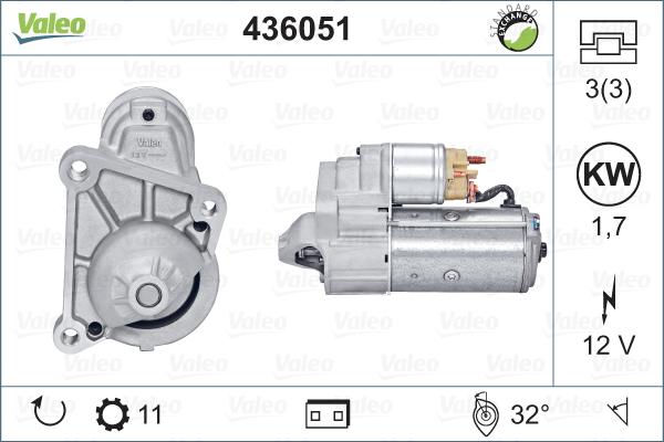 Valeo 436051 - Стартер avtolavka.club