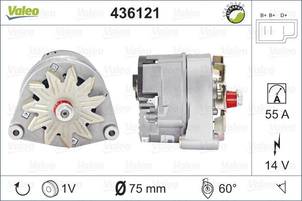 Valeo 436121 - Генератор avtolavka.club