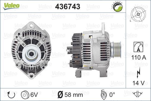 Valeo 436743 - Генератор avtolavka.club