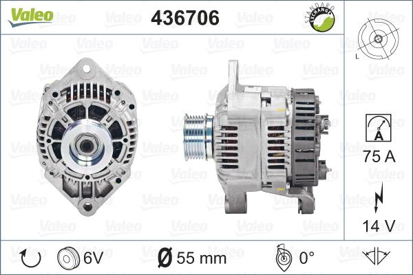 Valeo 436706 - Генератор avtolavka.club