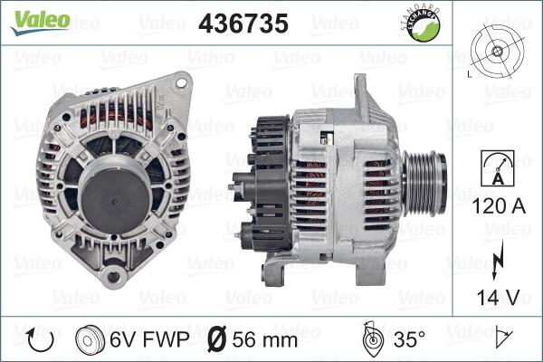 Valeo 436735 - Генератор avtolavka.club