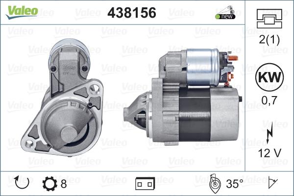 Valeo 438156 - Стартер avtolavka.club