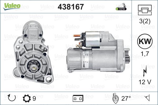 Valeo 438167 - Стартер avtolavka.club