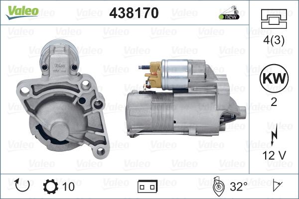 Valeo 438170 - Стартер avtolavka.club