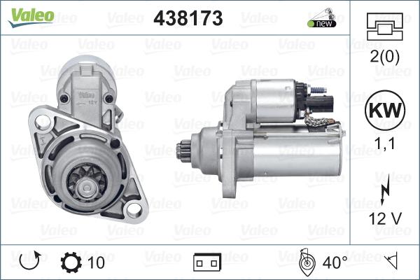 Valeo 438173 - Стартер avtolavka.club