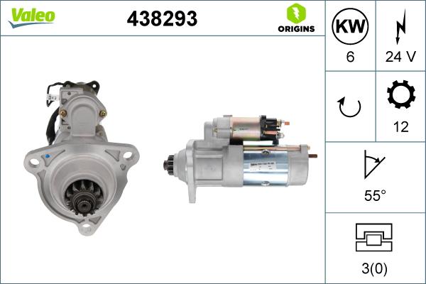 Valeo 438293 - Стартер avtolavka.club