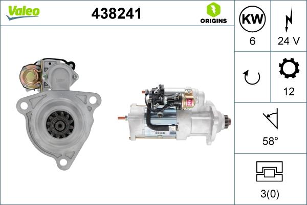 Valeo 438241 - Стартер avtolavka.club