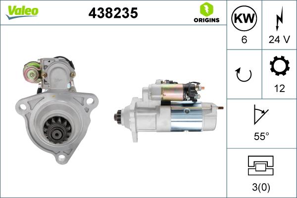 Valeo 438 235 - Стартер avtolavka.club