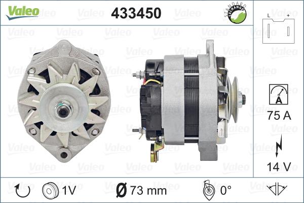 Valeo 433450 - Генератор avtolavka.club