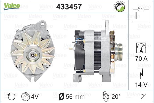 Valeo 433457 - Генератор avtolavka.club