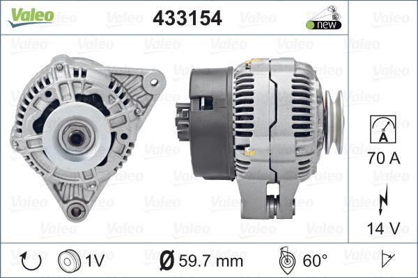 Valeo 433154 - Генератор avtolavka.club