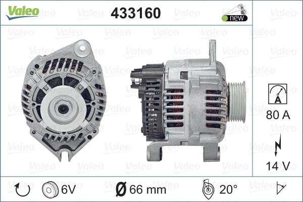 Valeo 433160 - Генератор avtolavka.club