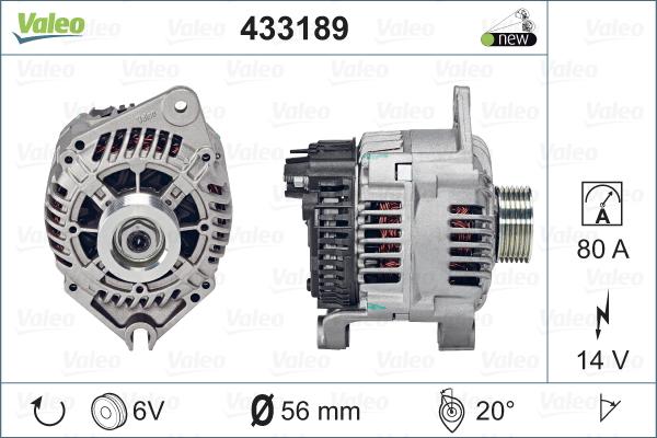 Valeo 433189 - Генератор avtolavka.club