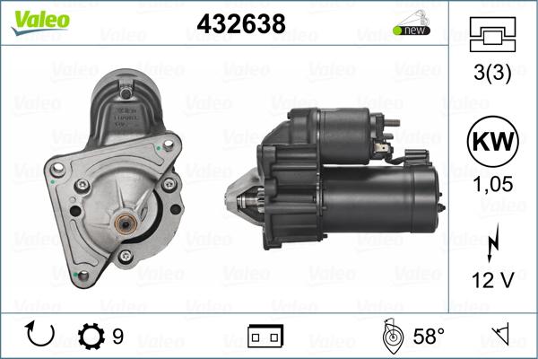 Valeo 432638 - Стартер avtolavka.club