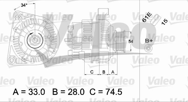 Valeo 437406 - Генератор avtolavka.club