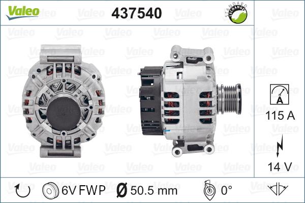 Valeo 437540 - Генератор avtolavka.club