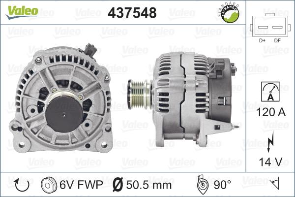 Valeo 437548 - Генератор avtolavka.club