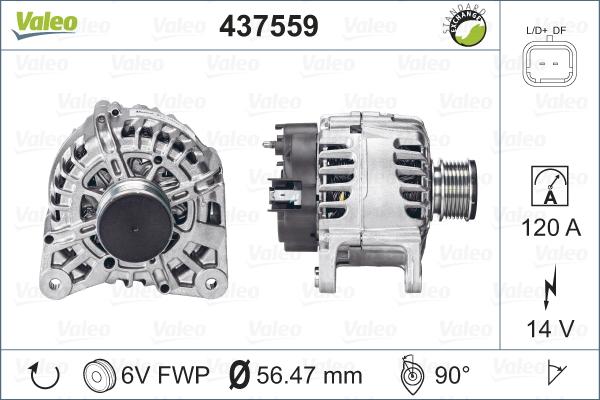 Valeo 437559 - Генератор avtolavka.club