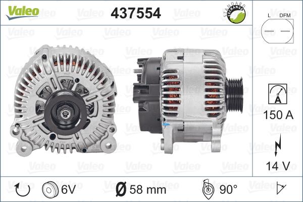 Valeo 437554 - Генератор avtolavka.club