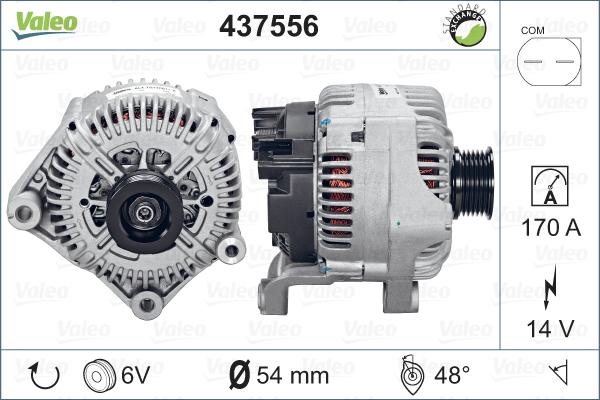 Valeo 437556 - Генератор avtolavka.club