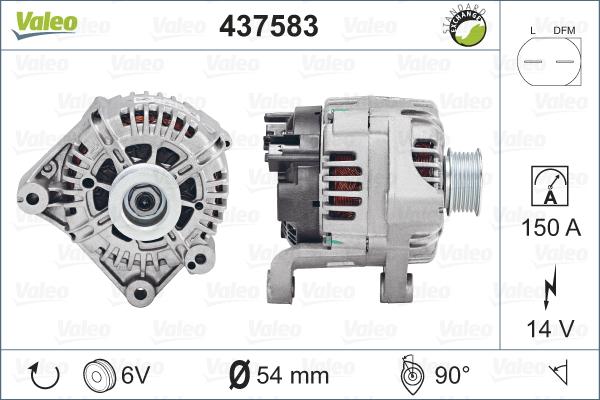 Valeo 437583 - Генератор avtolavka.club